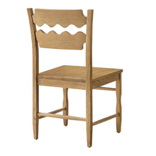 Load image into Gallery viewer, Jax Oak Wood Dining Chair With Wavy Razor Back Set of 2 by Modway