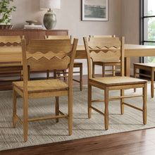 Load image into Gallery viewer, Jax Oak Wood Dining Chair With Wavy Razor Back Set of 2 by Modway