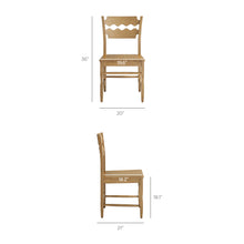 Load image into Gallery viewer, Jax Oak Wood Dining Chair With Wavy Razor Back Set of 2 by Modway