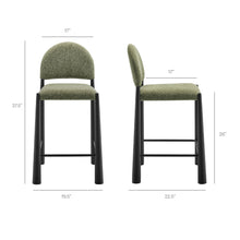 Load image into Gallery viewer, Hayley Upholstered Fabric Counter Stools Set of 2 by Modway