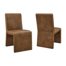Load image into Gallery viewer, Emory Vegan Leather Dining Side Chair Set of 2 by Modway