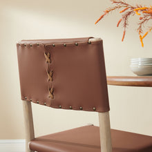 Load image into Gallery viewer, Dover Wood Vegan Leather Dining Side Chair by Modway