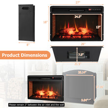 Load image into Gallery viewer, 26 Inch Infrared Electric Fireplace Insert with Remote Control