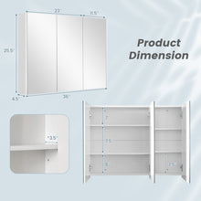 Load image into Gallery viewer, 36" Bathroom Medicine Cabinet with 3 Mirrors