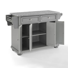 Load image into Gallery viewer, Alexandria Granite Top Full Size Kitchen Island/Cart Gray/Gray