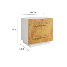 Load image into Gallery viewer, Abel 2-Drawer Burl Wood Nightstand by Modway
