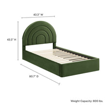 Load image into Gallery viewer, Solana Arched Performance Velvet Twin Platform Bed by Modway