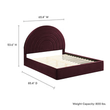 Load image into Gallery viewer, Solana Arched Performance Velvet Queen Platform Bed by Modway
