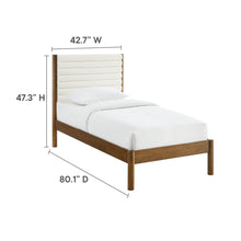 Load image into Gallery viewer, Olea Channel Tufted Boucle Solid Wood Twin Platform Bed by Modway