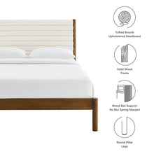 Load image into Gallery viewer, Olea Channel Tufted Boucle Solid Wood Full Platform Bed by Modway