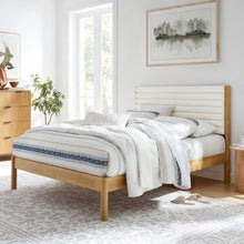 Load image into Gallery viewer, Olea Channel Tufted Boucle Solid Wood Queen Platform Bed by Modway