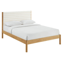Load image into Gallery viewer, Olea Channel Tufted Boucle Solid Wood King Platform Bed by Modway