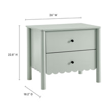 Load image into Gallery viewer, Emmeline Scalloped 2-Drawer Nightstand by Modway