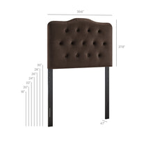 Load image into Gallery viewer, Annabel Stain-Resistant Performance Velvet Twin Headboard by Modway