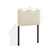 Load image into Gallery viewer, Athena Striped Fabric Upholstered Twin Size Headboard by Modway