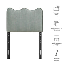 Load image into Gallery viewer, Athena Striped Fabric Upholstered Twin Size Headboard by Modway