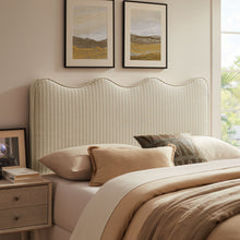Load image into Gallery viewer, Athena Striped Fabric Upholstered Full Size Headboard by Modway