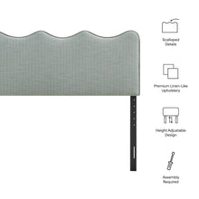 Load image into Gallery viewer, Athena Striped Fabric Upholstered Full Size Headboard by Modway