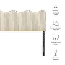 Load image into Gallery viewer, Athena Striped Fabric Upholstered Queen Size Headboard by Modway