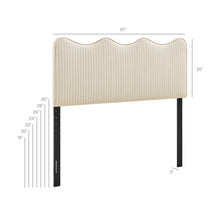 Load image into Gallery viewer, Athena Striped Fabric Upholstered Queen Size Headboard by Modway