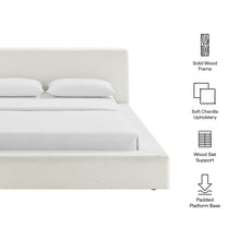 Load image into Gallery viewer, Luma Chenille Upholstered King Platform Bed Frame by Modway