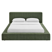 Load image into Gallery viewer, Luma Chenille Upholstered King Platform Bed Frame by Modway