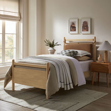 Load image into Gallery viewer, Leni Twin Size Vegan Leather and Wood Platform Bed Frame by Modway