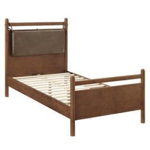 Load image into Gallery viewer, Leni Twin Size Vegan Leather and Wood Platform Bed Frame by Modway