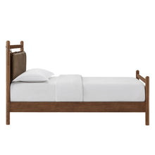 Load image into Gallery viewer, Leni Twin Size Vegan Leather and Wood Platform Bed Frame by Modway