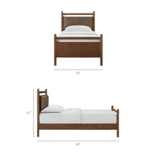 Load image into Gallery viewer, Leni Twin Size Vegan Leather and Wood Platform Bed Frame by Modway