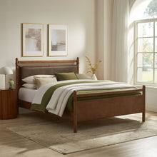 Load image into Gallery viewer, Leni Full Size Vegan Leather and Wood Platform Bed Frame by Modway