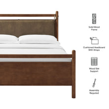 Load image into Gallery viewer, Leni Full Size Vegan Leather and Wood Platform Bed Frame by Modway