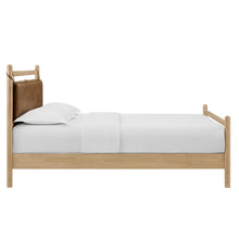 Load image into Gallery viewer, Leni Queen Size Vegan Leather and Wood Platform Bed Frame by Modway