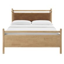 Load image into Gallery viewer, Leni King Size Vegan Leather and Wood Platform Bed Frame by Modway