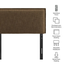 Load image into Gallery viewer, Camille Striped Linen Blend Twin Size Headboard by Modway