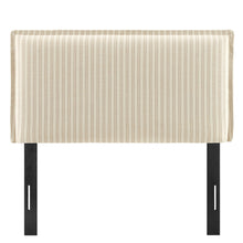 Load image into Gallery viewer, Camille Striped Linen Blend Twin Size Headboard by Modway