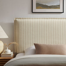 Load image into Gallery viewer, Camille Striped Linen Blend Twin Size Headboard by Modway