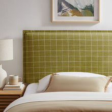 Load image into Gallery viewer, Camille Checkered Linen Blend Twin Size Headboard by Modway