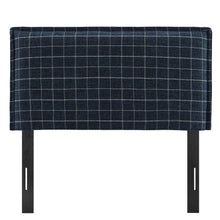 Load image into Gallery viewer, Camille Checkered Linen Blend Twin Size Headboard by Modway