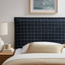 Load image into Gallery viewer, Camille Checkered Linen Blend Twin Size Headboard by Modway