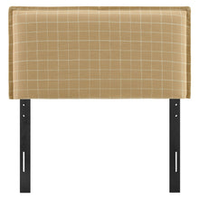 Load image into Gallery viewer, Camille Checkered Linen Blend Twin Size Headboard by Modway