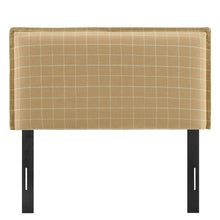 Load image into Gallery viewer, Camille Checkered Linen Blend Twin Size Headboard by Modway