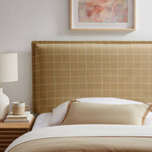 Load image into Gallery viewer, Camille Checkered Linen Blend Twin Size Headboard by Modway