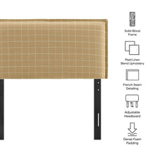 Load image into Gallery viewer, Camille Checkered Linen Blend Twin Size Headboard by Modway