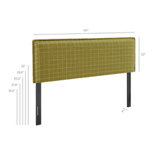 Load image into Gallery viewer, Camille Checkered Linen Blend Full Size Headboard by Modway