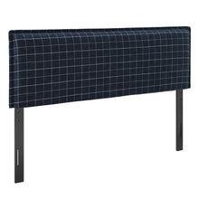 Load image into Gallery viewer, Camille Checkered Linen Blend Full Size Headboard by Modway