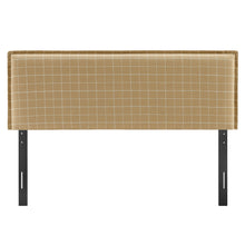 Load image into Gallery viewer, Camille Checkered Linen Blend Queen Size Headboard by Modway