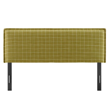Load image into Gallery viewer, Camille Checkered Linen Blend King Size Headboard by Modway