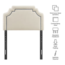 Load image into Gallery viewer, Magnolia Stain-Resistant Performance Velvet Twin Size Headboard by Modway
