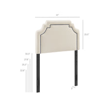 Load image into Gallery viewer, Magnolia Stain-Resistant Performance Velvet Twin Size Headboard by Modway
